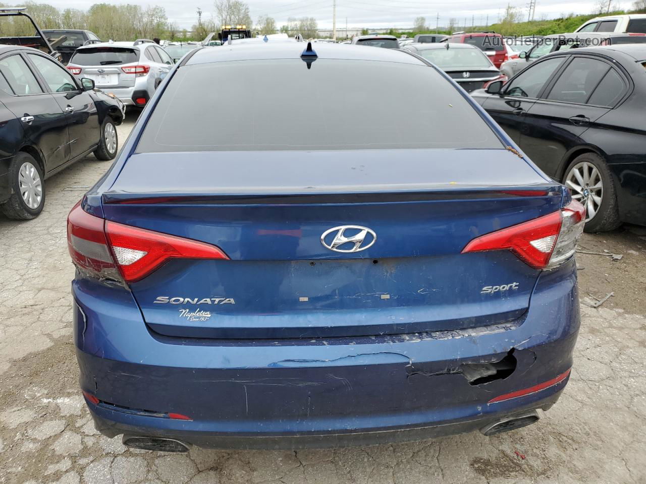 2017 Hyundai Sonata Sport Blue vin: 5NPE34AF5HH522905