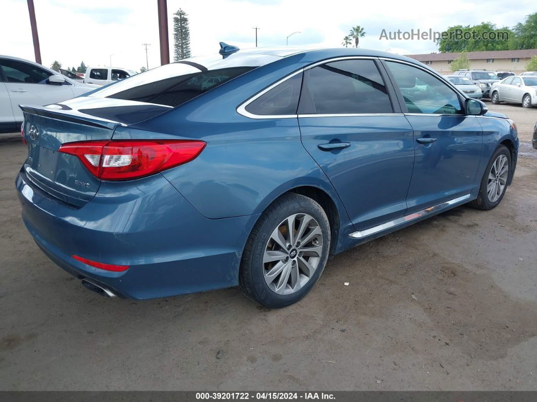 2017 Hyundai Sonata Sport Blue vin: 5NPE34AF5HH570792