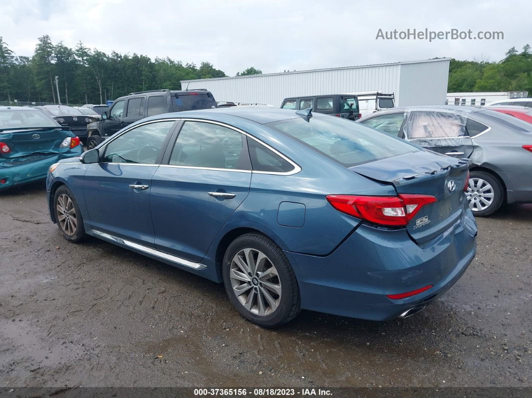 2017 Hyundai Sonata Sport Синий vin: 5NPE34AF5HH580271