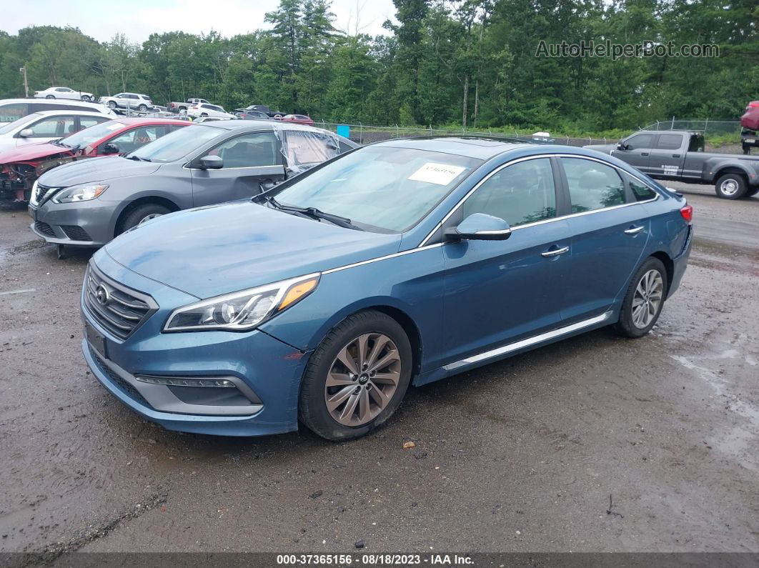 2017 Hyundai Sonata Sport Синий vin: 5NPE34AF5HH580271