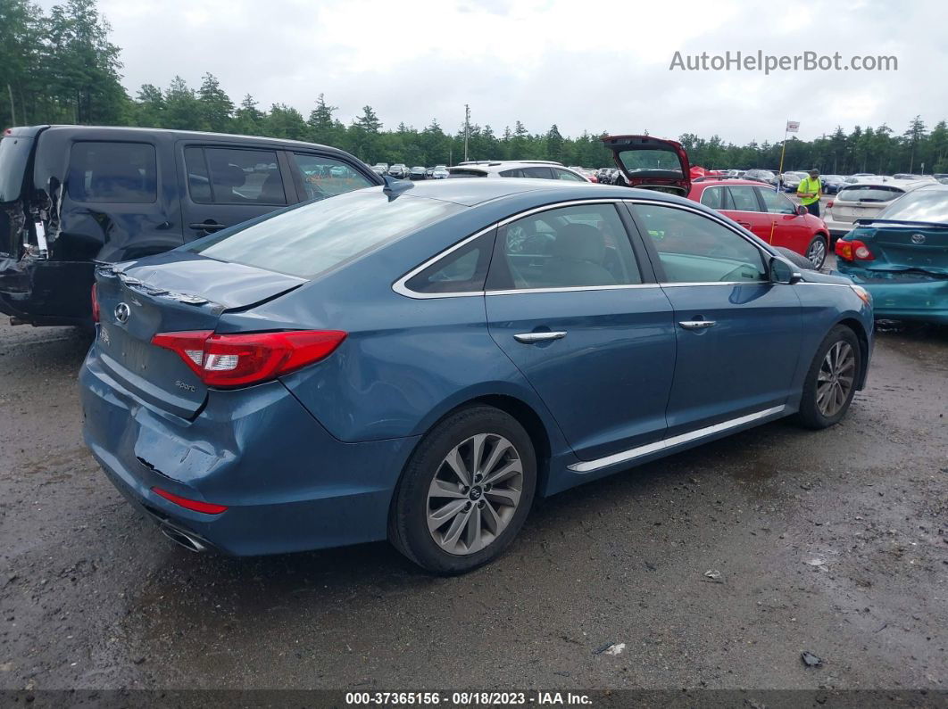 2017 Hyundai Sonata Sport Синий vin: 5NPE34AF5HH580271