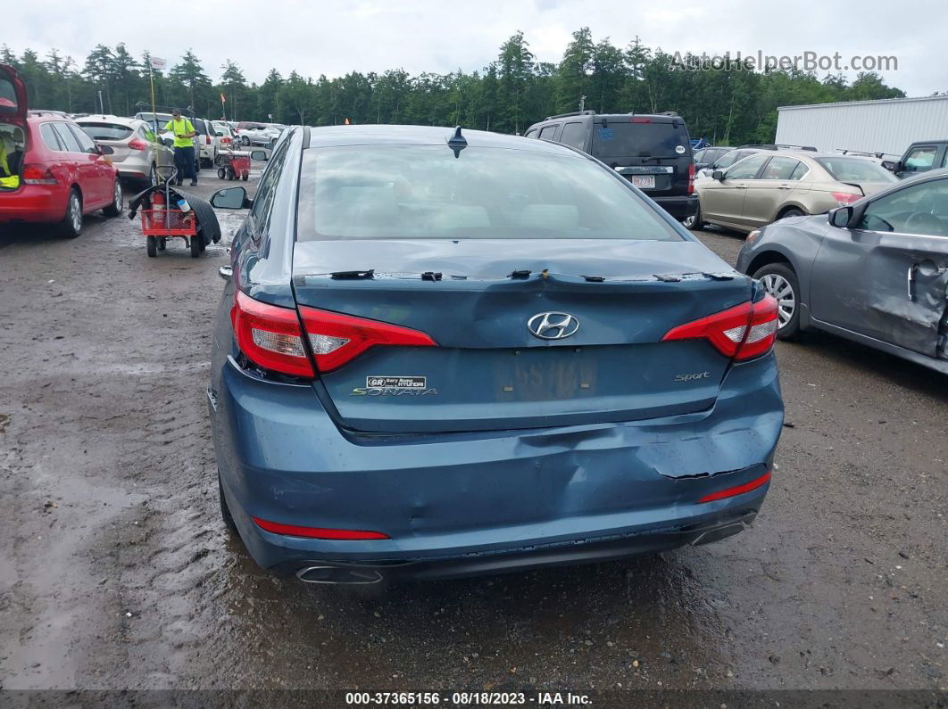 2017 Hyundai Sonata Sport Синий vin: 5NPE34AF5HH580271