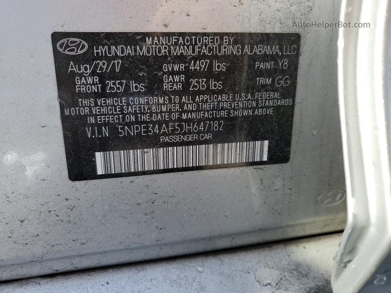 2018 Hyundai Sonata Sport Silver vin: 5NPE34AF5JH647182