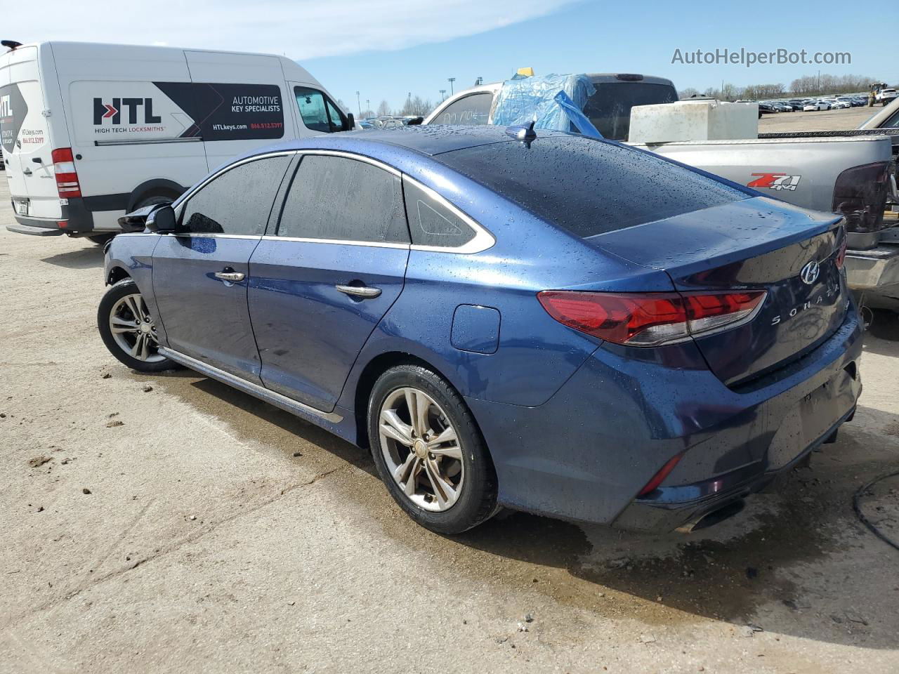 2018 Hyundai Sonata Sport Синий vin: 5NPE34AF5JH655346