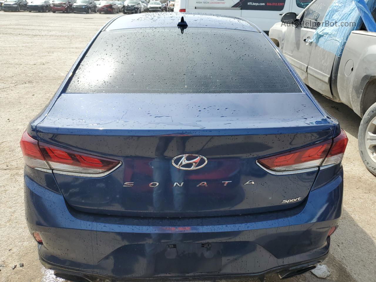 2018 Hyundai Sonata Sport Синий vin: 5NPE34AF5JH655346