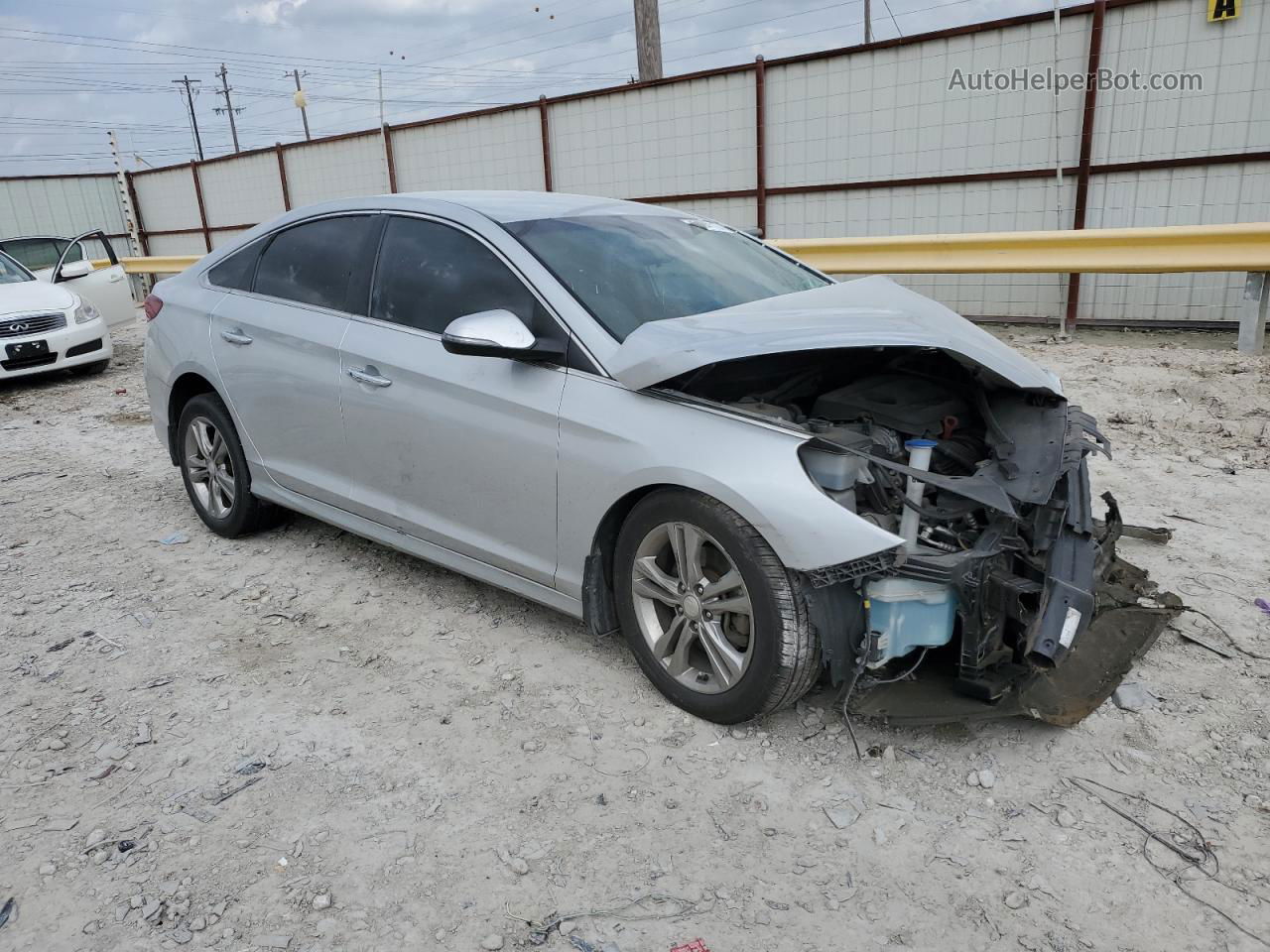 2018 Hyundai Sonata Sport Silver vin: 5NPE34AF5JH656268