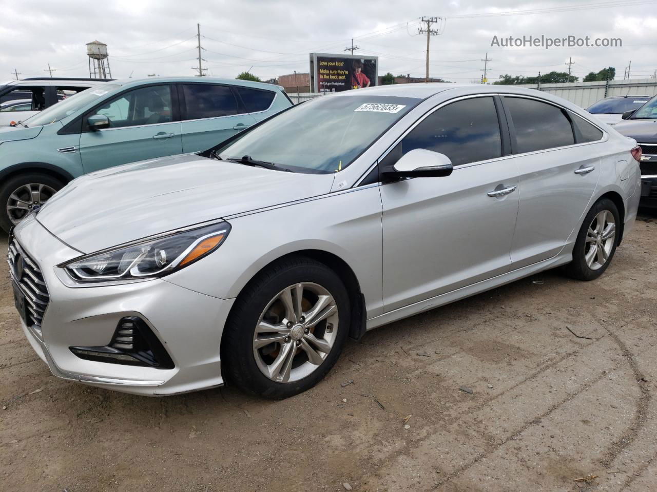 2018 Hyundai Sonata Sport Silver vin: 5NPE34AF5JH659879