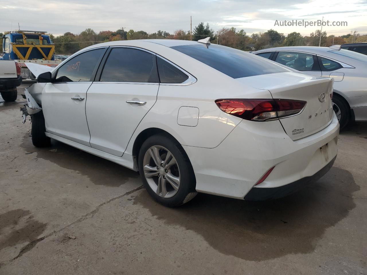 2018 Hyundai Sonata Sport White vin: 5NPE34AF5JH661907