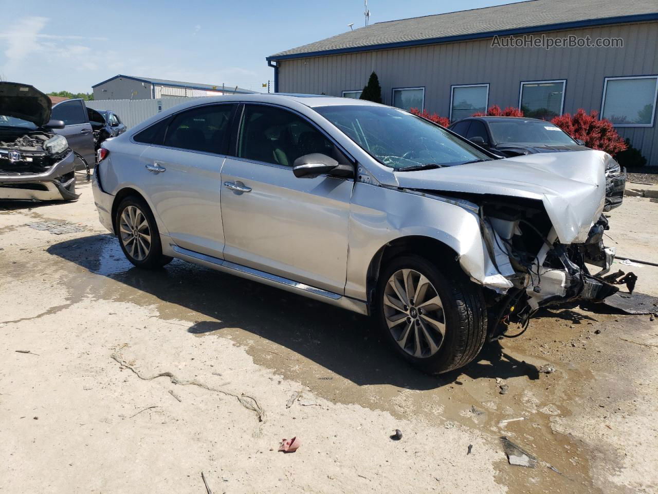 2017 Hyundai Sonata Sport Silver vin: 5NPE34AF6HH449432