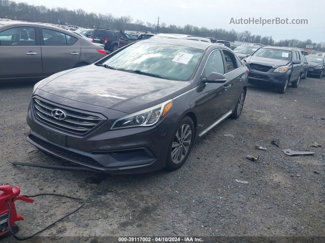 2017 Hyundai Sonata Sport Brown vin: 5NPE34AF6HH520189