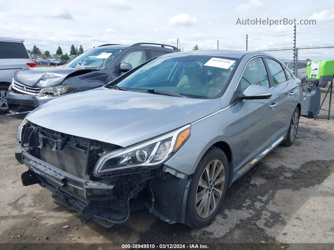 2017 Hyundai Sonata Sport Gray vin: 5NPE34AF6HH586015