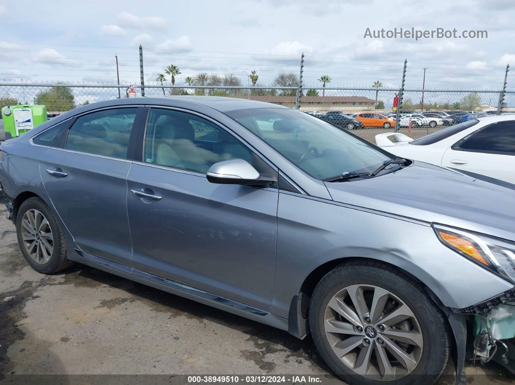 2017 Hyundai Sonata Sport Gray vin: 5NPE34AF6HH586015