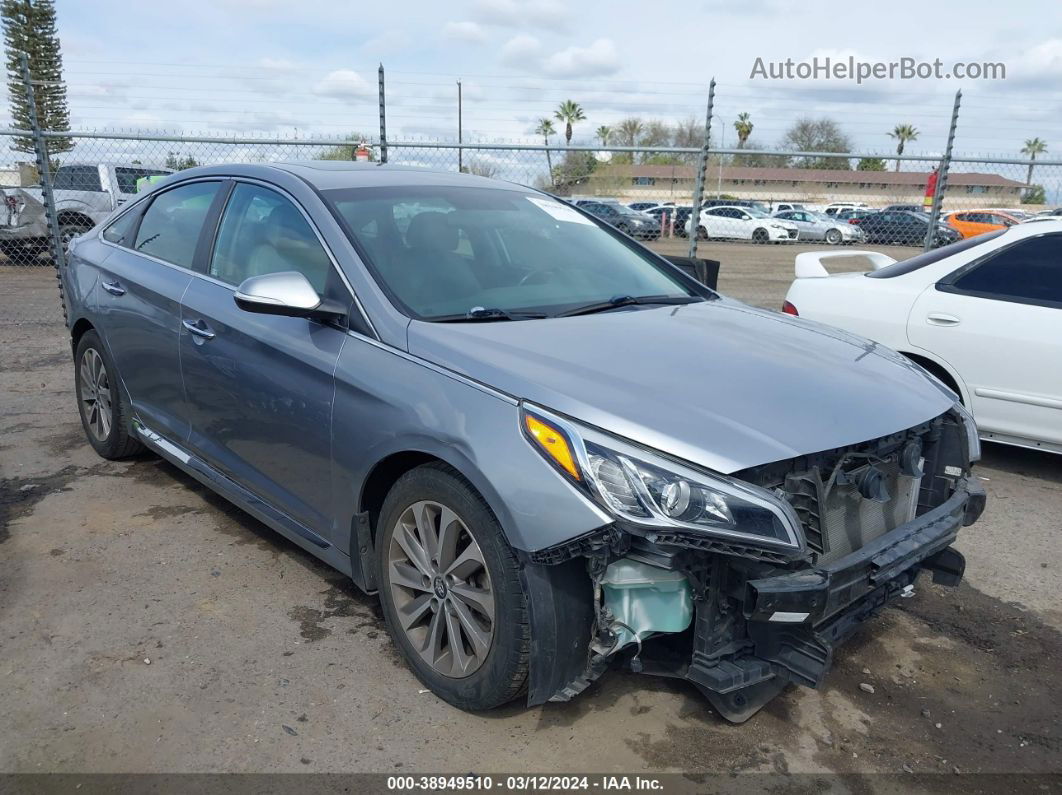 2017 Hyundai Sonata Sport Gray vin: 5NPE34AF6HH586015