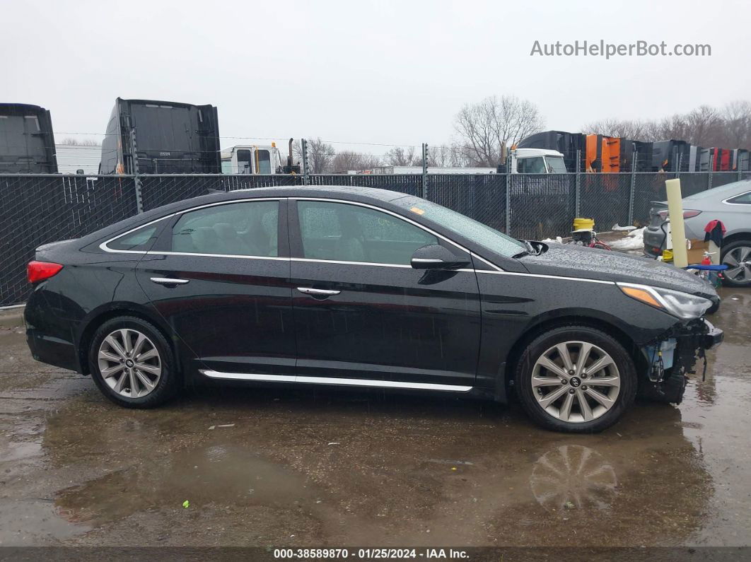 2017 Hyundai Sonata Limited Черный vin: 5NPE34AF6HH594468