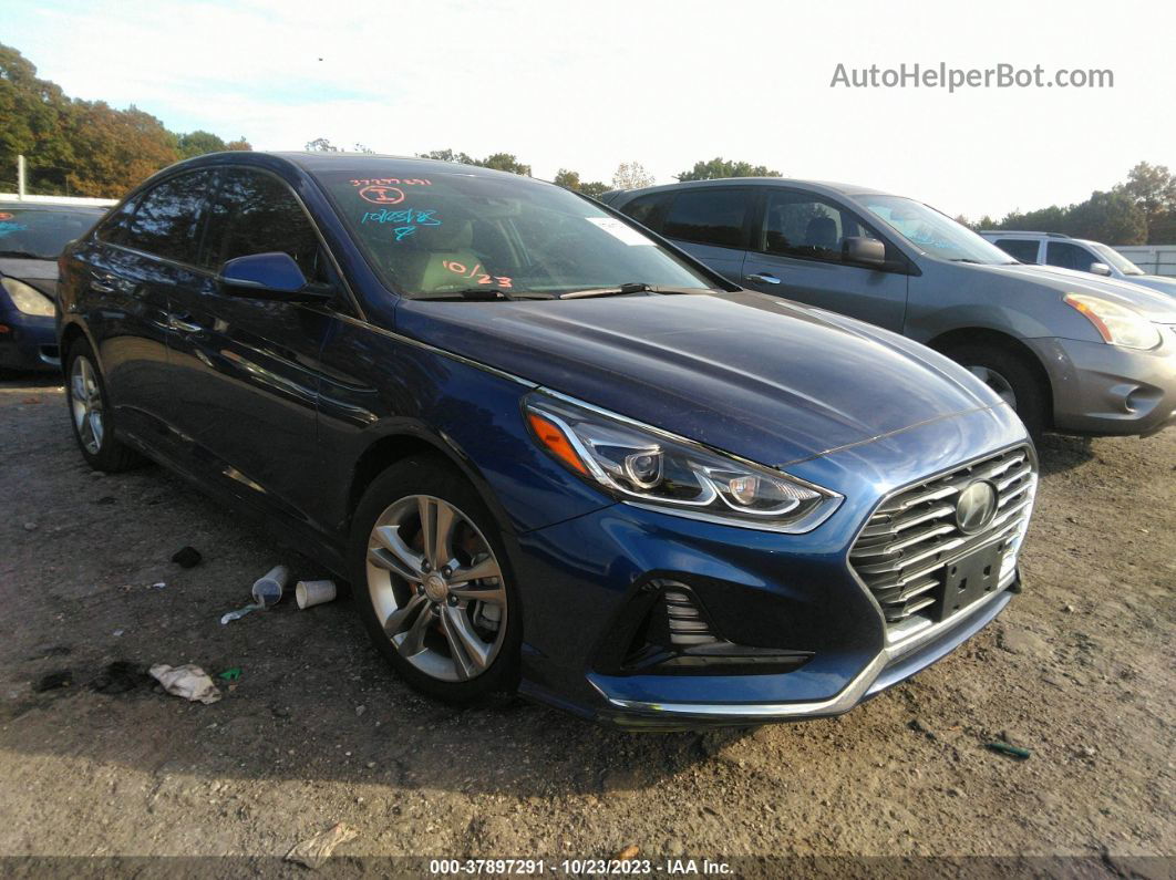 2018 Hyundai Sonata Limited Blue vin: 5NPE34AF6JH632917