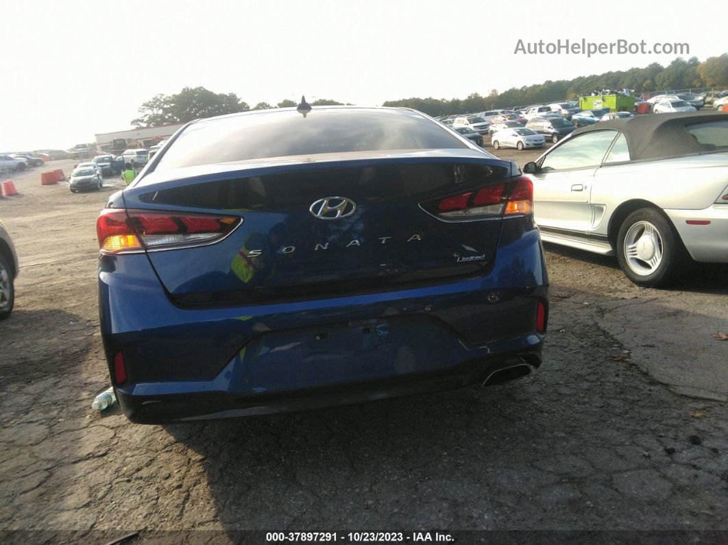 2018 Hyundai Sonata Limited Blue vin: 5NPE34AF6JH632917