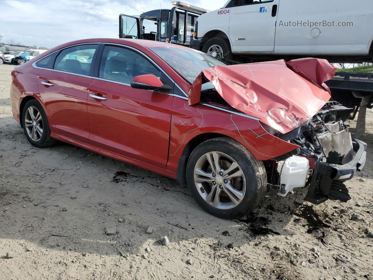 2018 Hyundai Sonata Sport Red vin: 5NPE34AF6JH651533