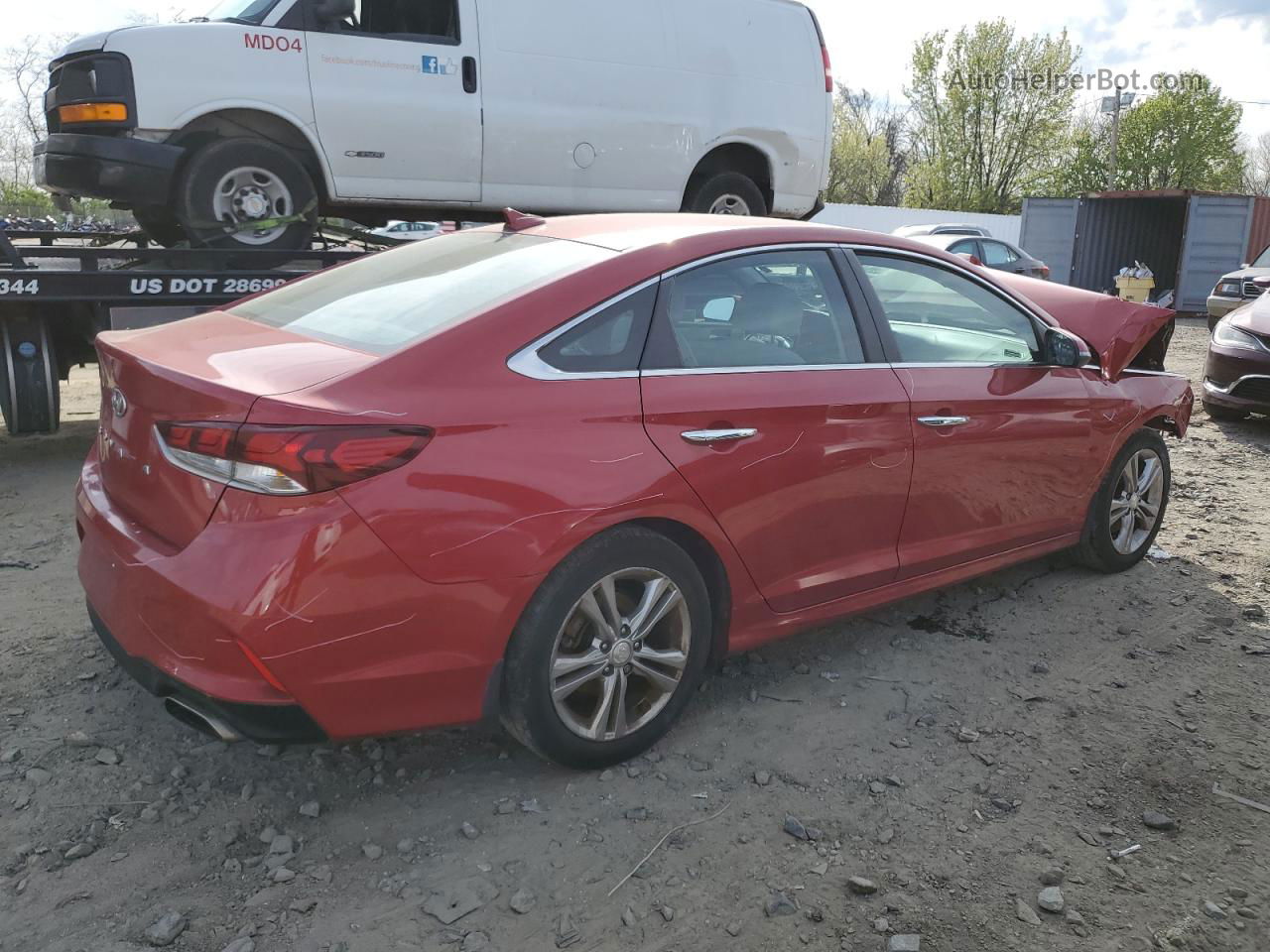 2018 Hyundai Sonata Sport Red vin: 5NPE34AF6JH651533