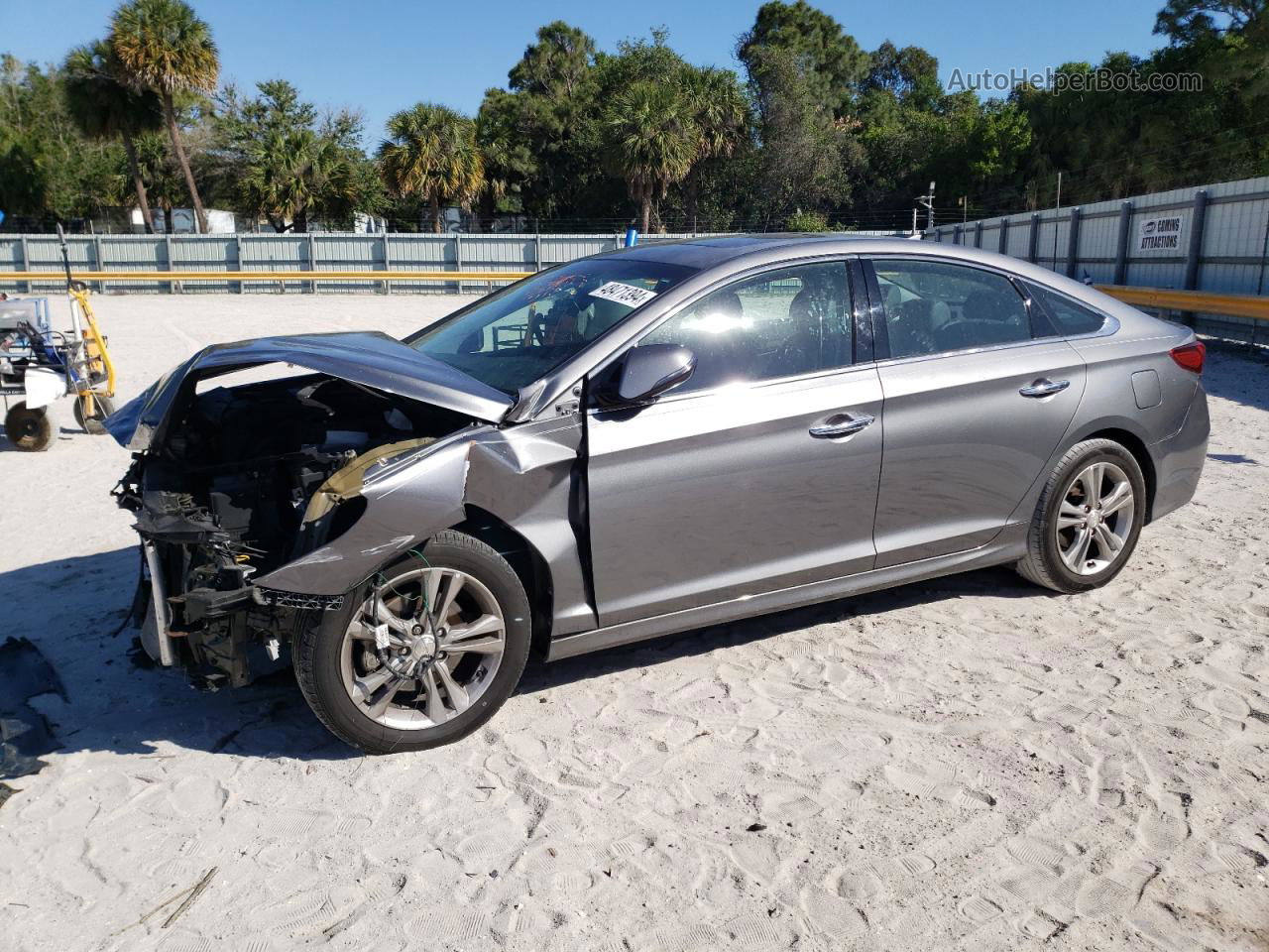 2018 Hyundai Sonata Sport Gray vin: 5NPE34AF6JH682734