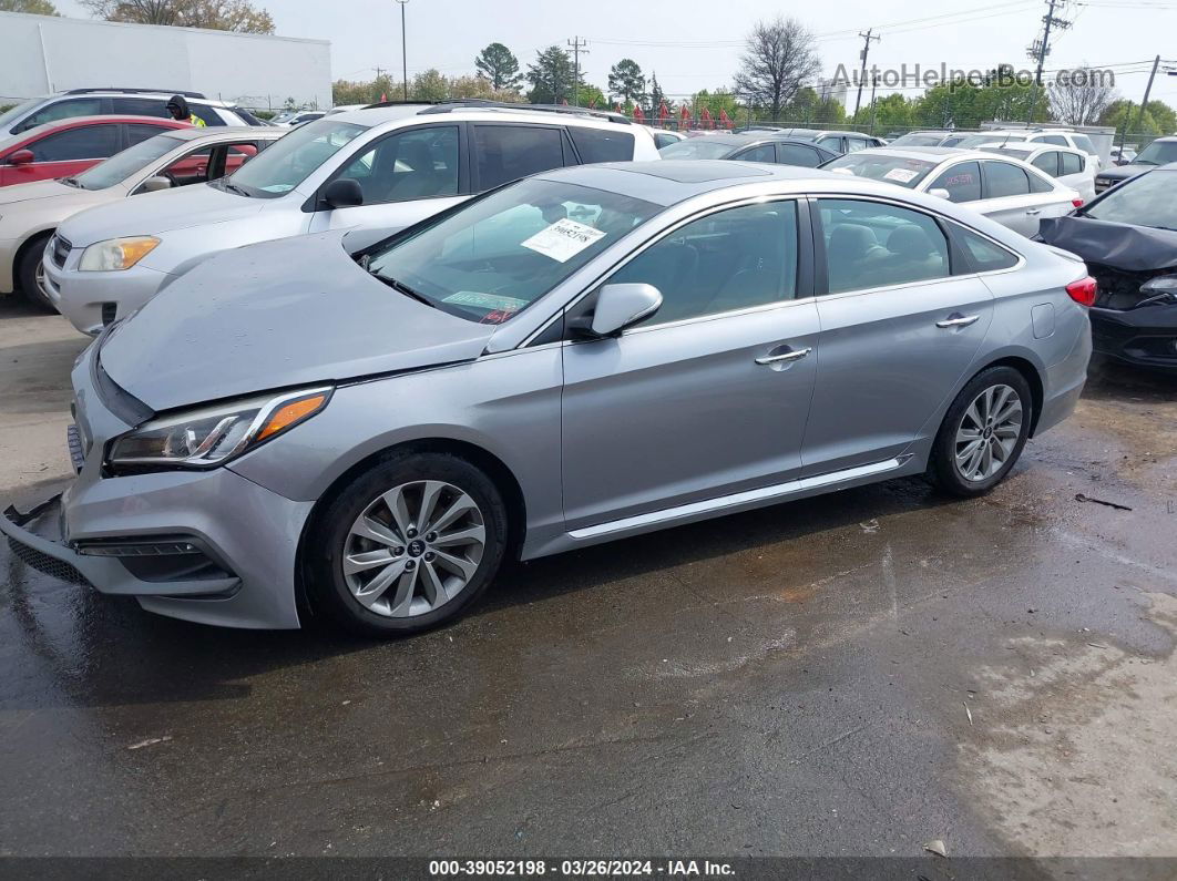 2017 Hyundai Sonata Sport Серебряный vin: 5NPE34AF7HH463551