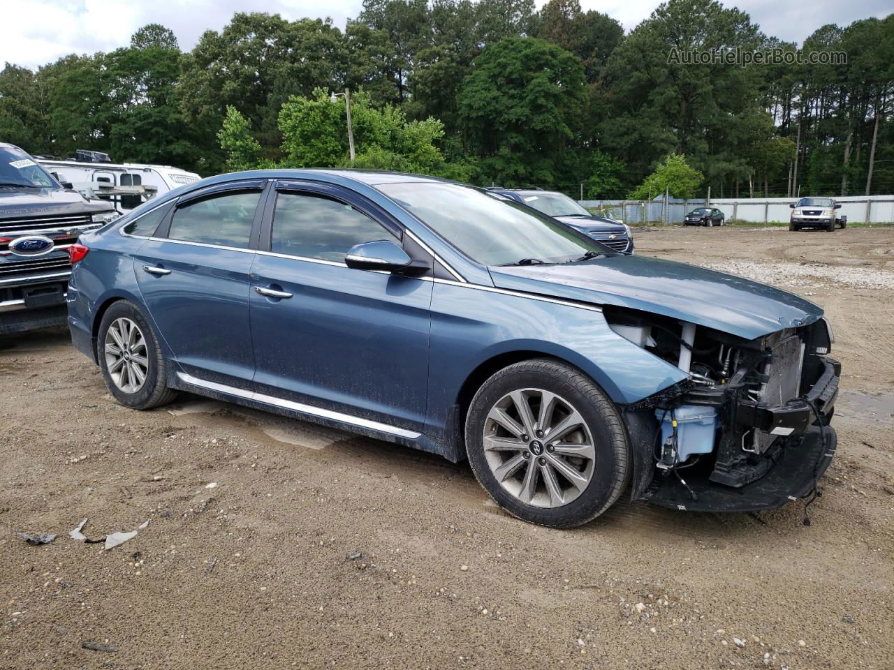 2017 Hyundai Sonata Sport Blue vin: 5NPE34AF7HH562760