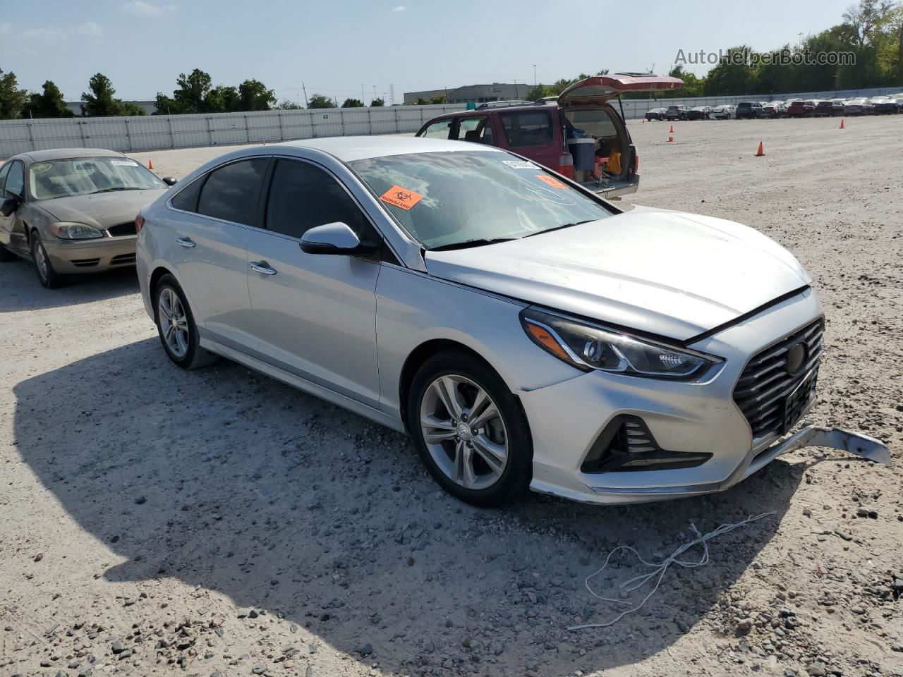 2018 Hyundai Sonata Sport Серебряный vin: 5NPE34AF7JH599135