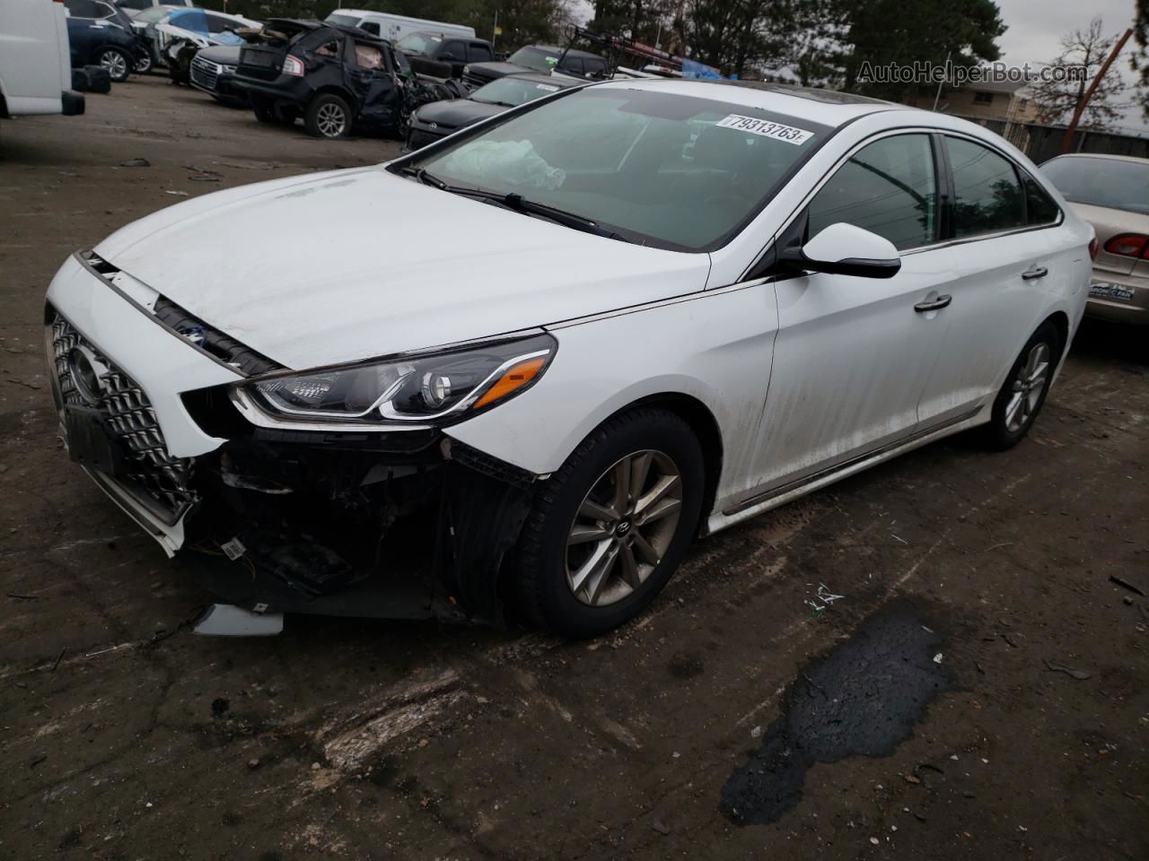 2018 Hyundai Sonata Sport White vin: 5NPE34AF7JH609386