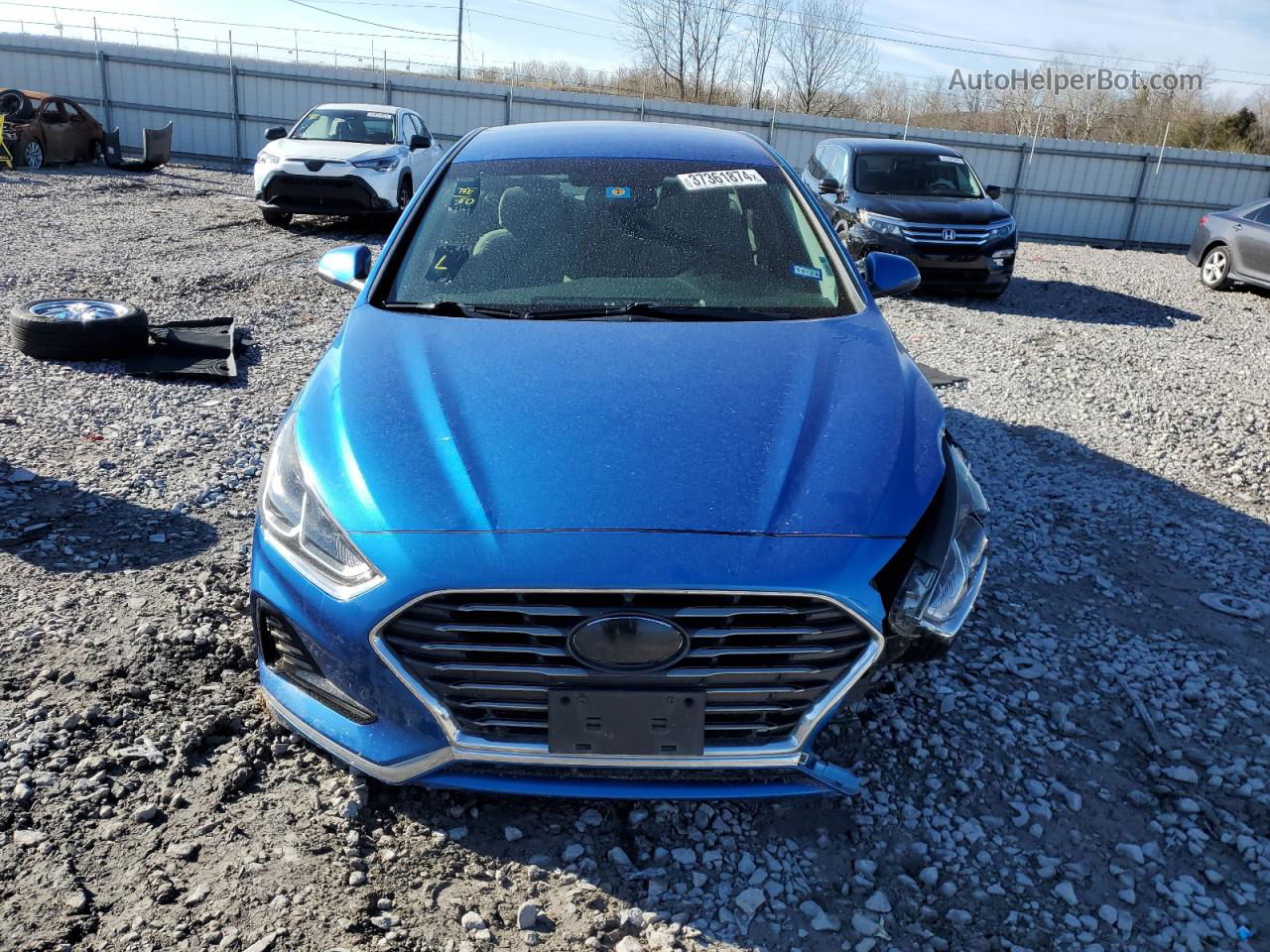 2018 Hyundai Sonata Sport Blue vin: 5NPE34AF7JH640332