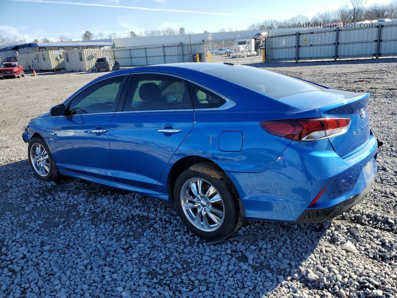 2018 Hyundai Sonata Sport Blue vin: 5NPE34AF7JH640332