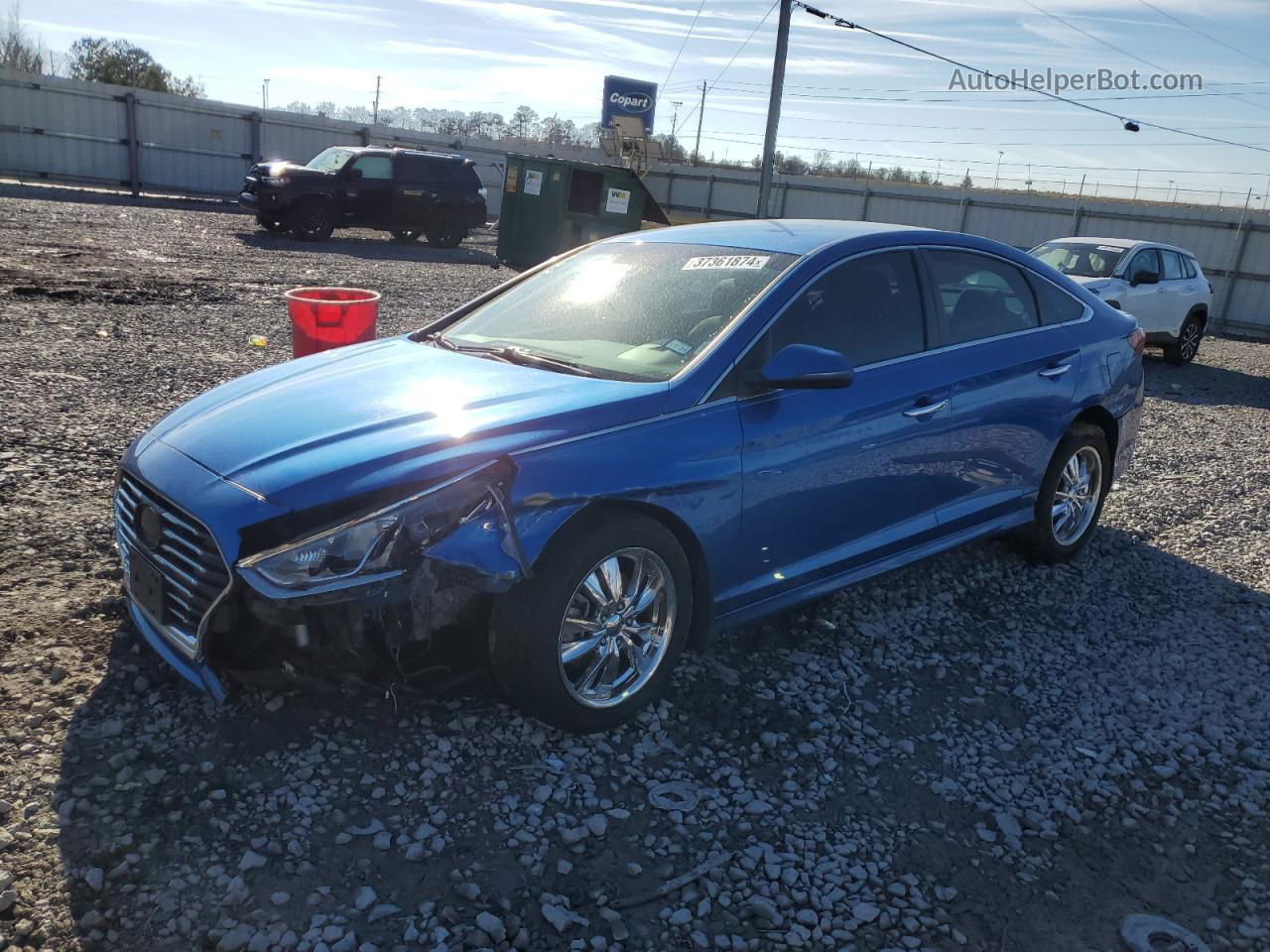 2018 Hyundai Sonata Sport Blue vin: 5NPE34AF7JH640332