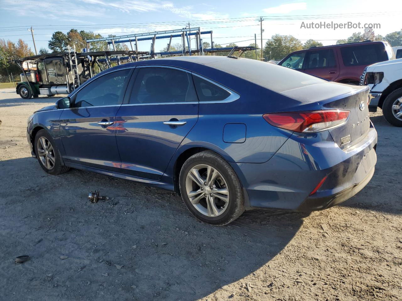 2018 Hyundai Sonata Sport Blue vin: 5NPE34AF7JH659401