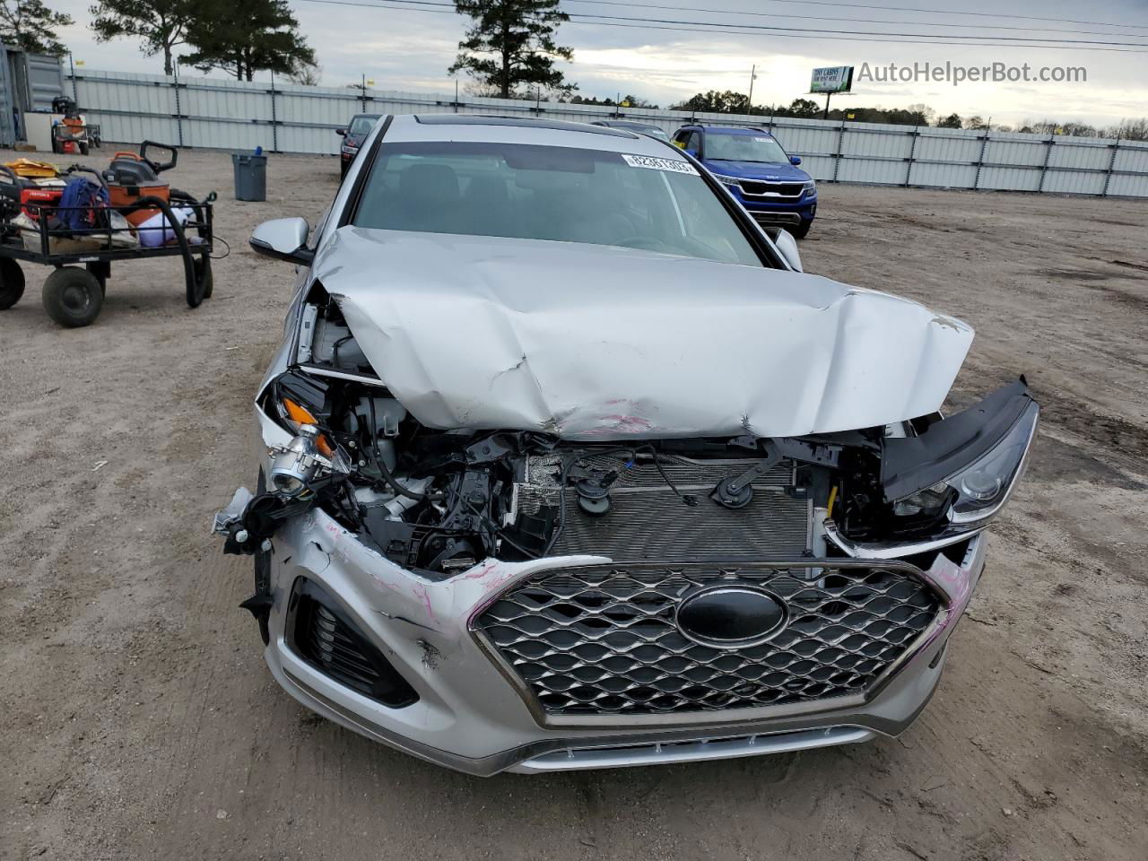 2018 Hyundai Sonata Sport Silver vin: 5NPE34AF7JH677753