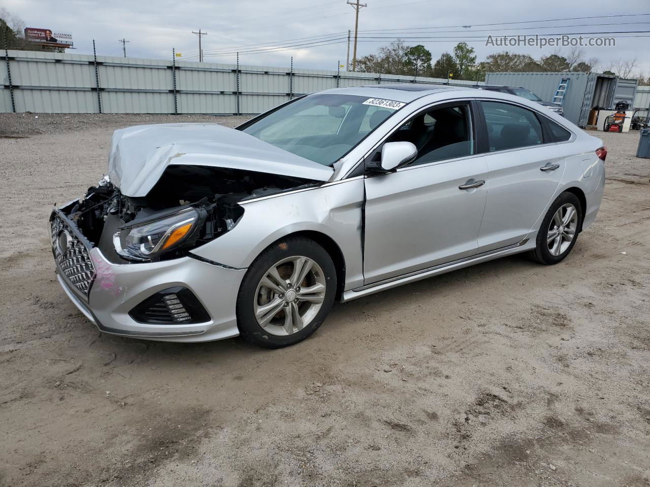 2018 Hyundai Sonata Sport Серебряный vin: 5NPE34AF7JH677753