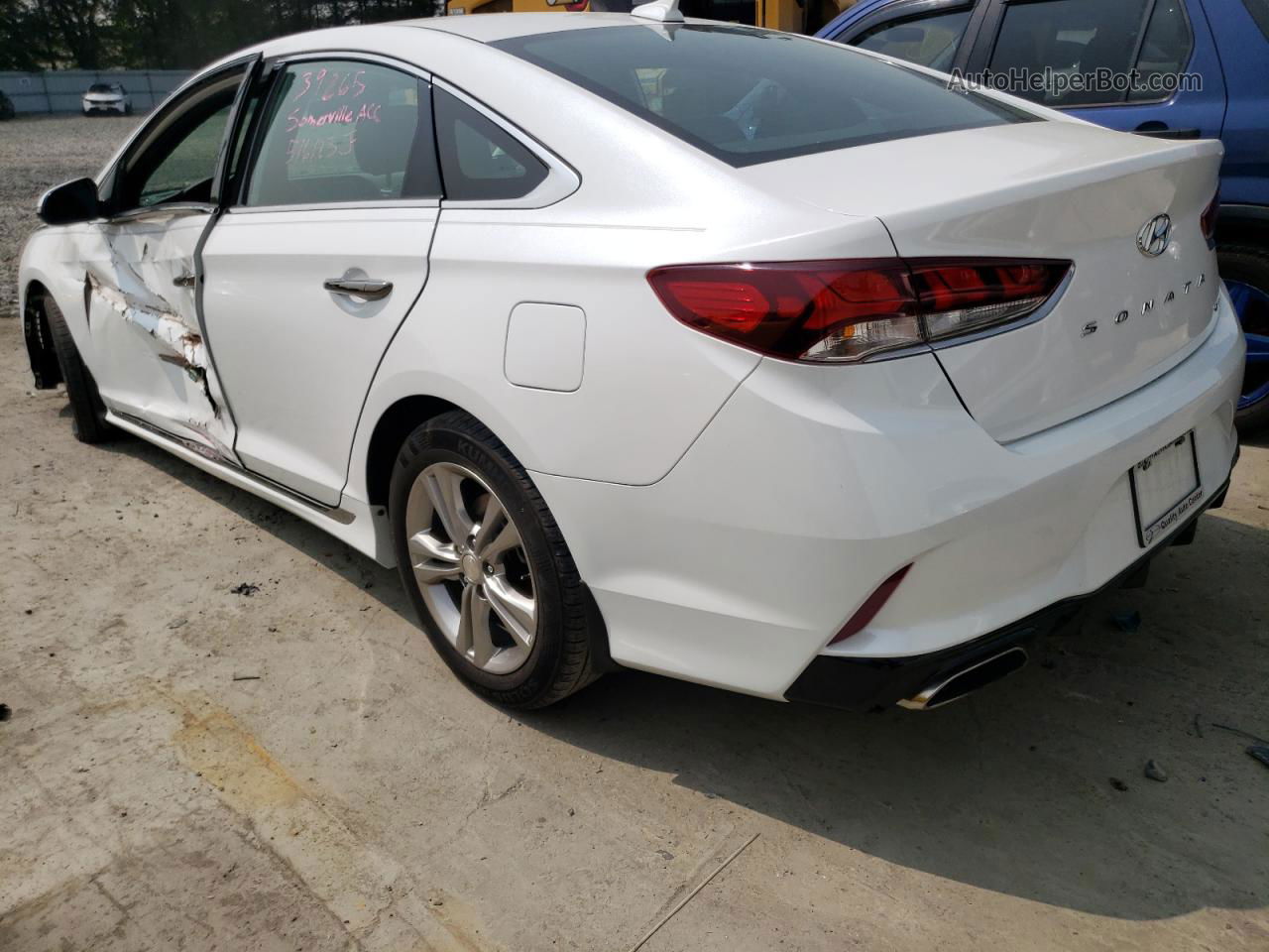 2018 Hyundai Sonata Sport White vin: 5NPE34AF7JH709648