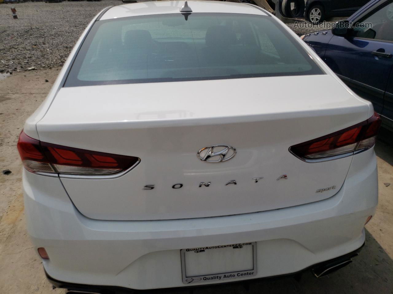 2018 Hyundai Sonata Sport White vin: 5NPE34AF7JH709648