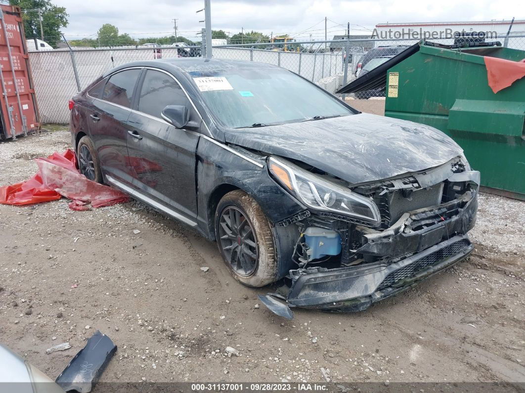 2015 Hyundai Sonata 2.4l Sport Черный vin: 5NPE34AF8FH228038