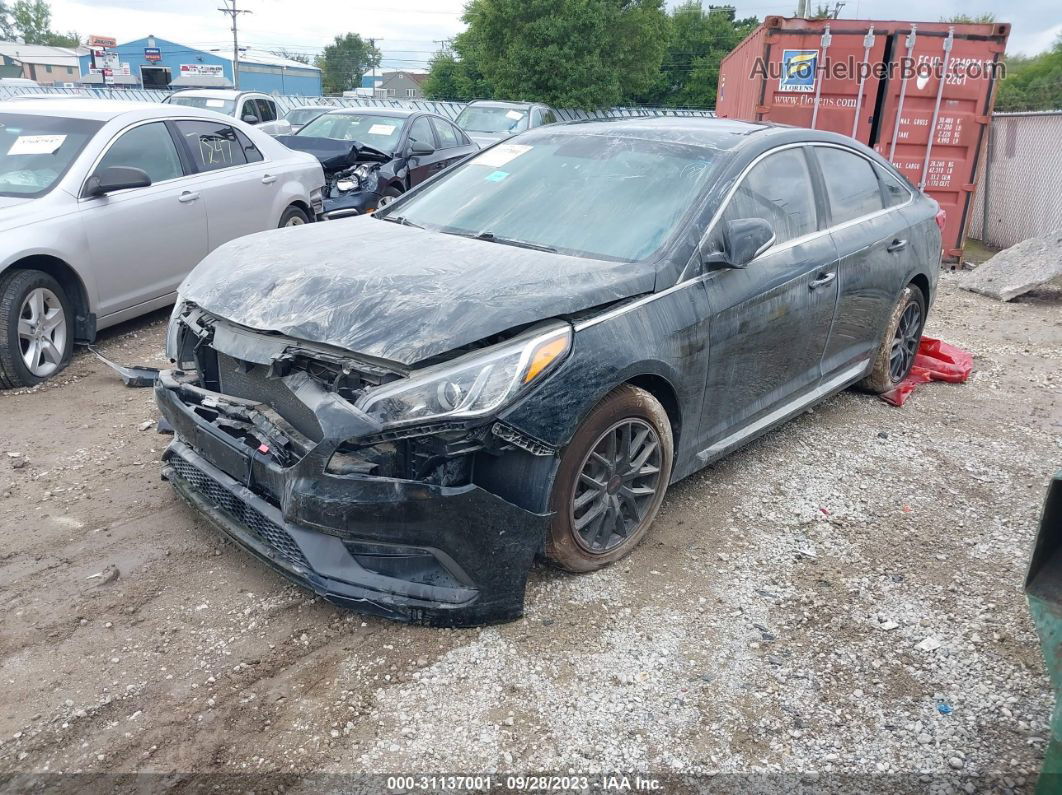 2015 Hyundai Sonata 2.4l Sport Black vin: 5NPE34AF8FH228038