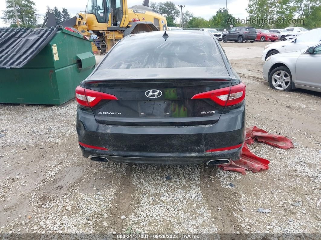 2015 Hyundai Sonata 2.4l Sport Черный vin: 5NPE34AF8FH228038