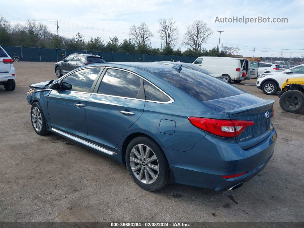 2017 Hyundai Sonata Limited Синий vin: 5NPE34AF8HH587523