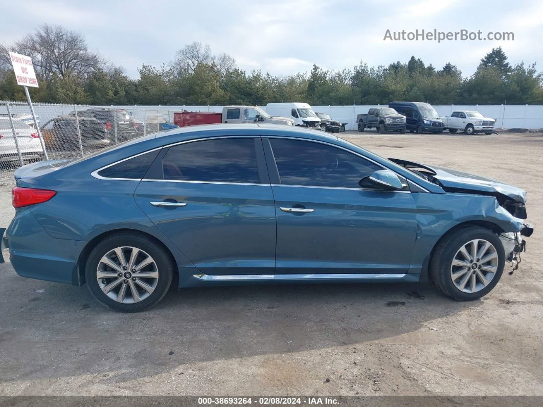 2017 Hyundai Sonata Limited Синий vin: 5NPE34AF8HH587523