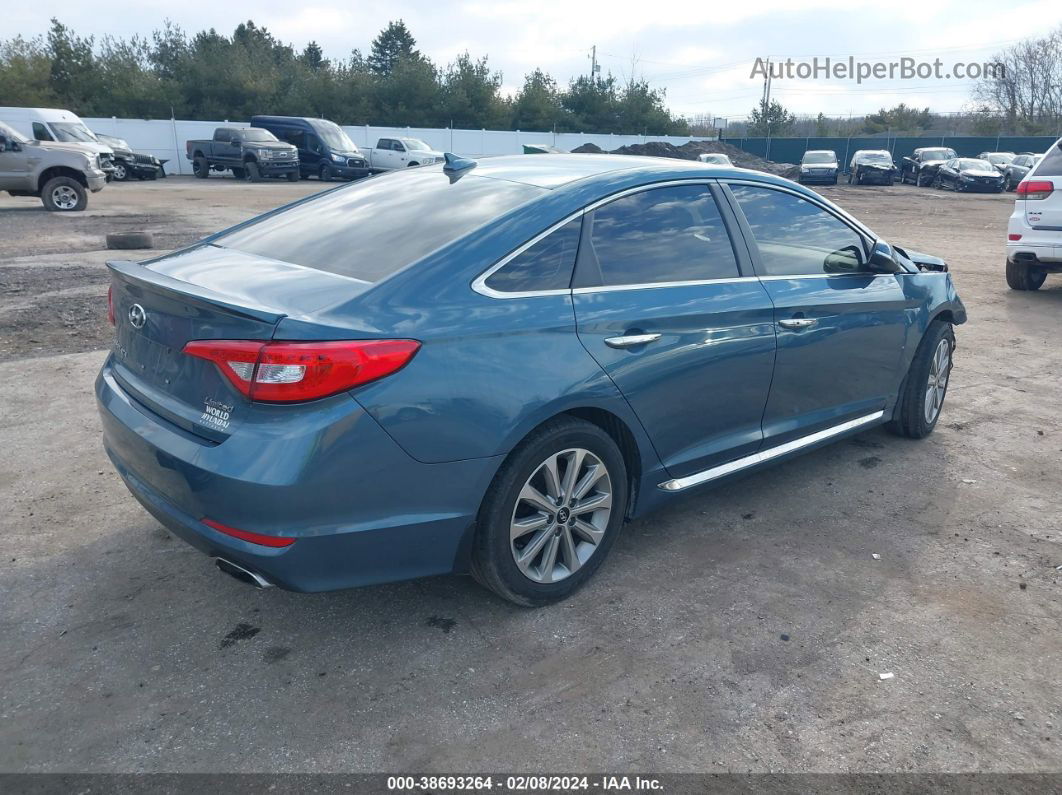 2017 Hyundai Sonata Limited Синий vin: 5NPE34AF8HH587523