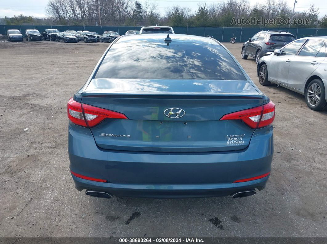 2017 Hyundai Sonata Limited Синий vin: 5NPE34AF8HH587523