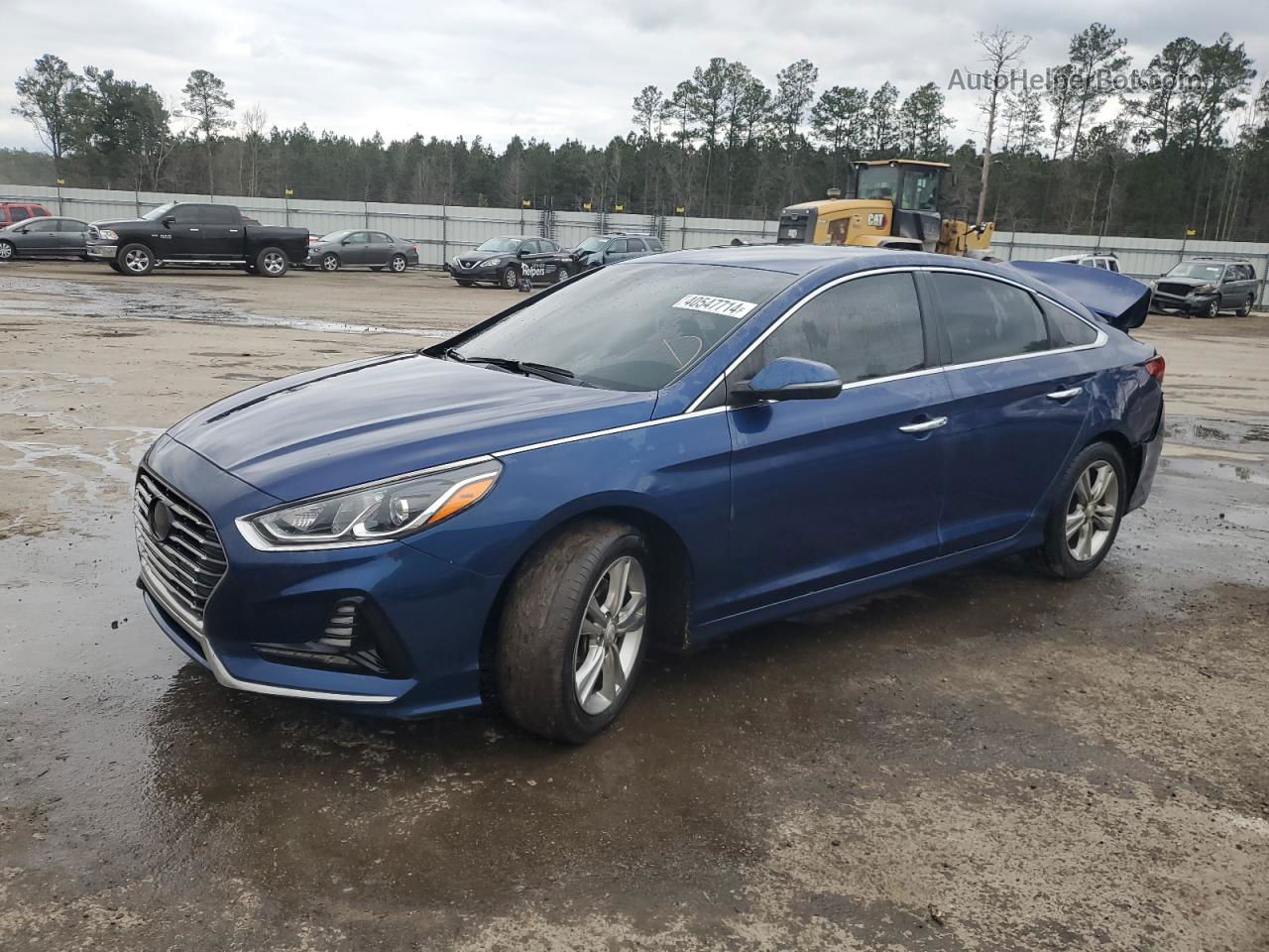 2018 Hyundai Sonata Sport Blue vin: 5NPE34AF8JH610871