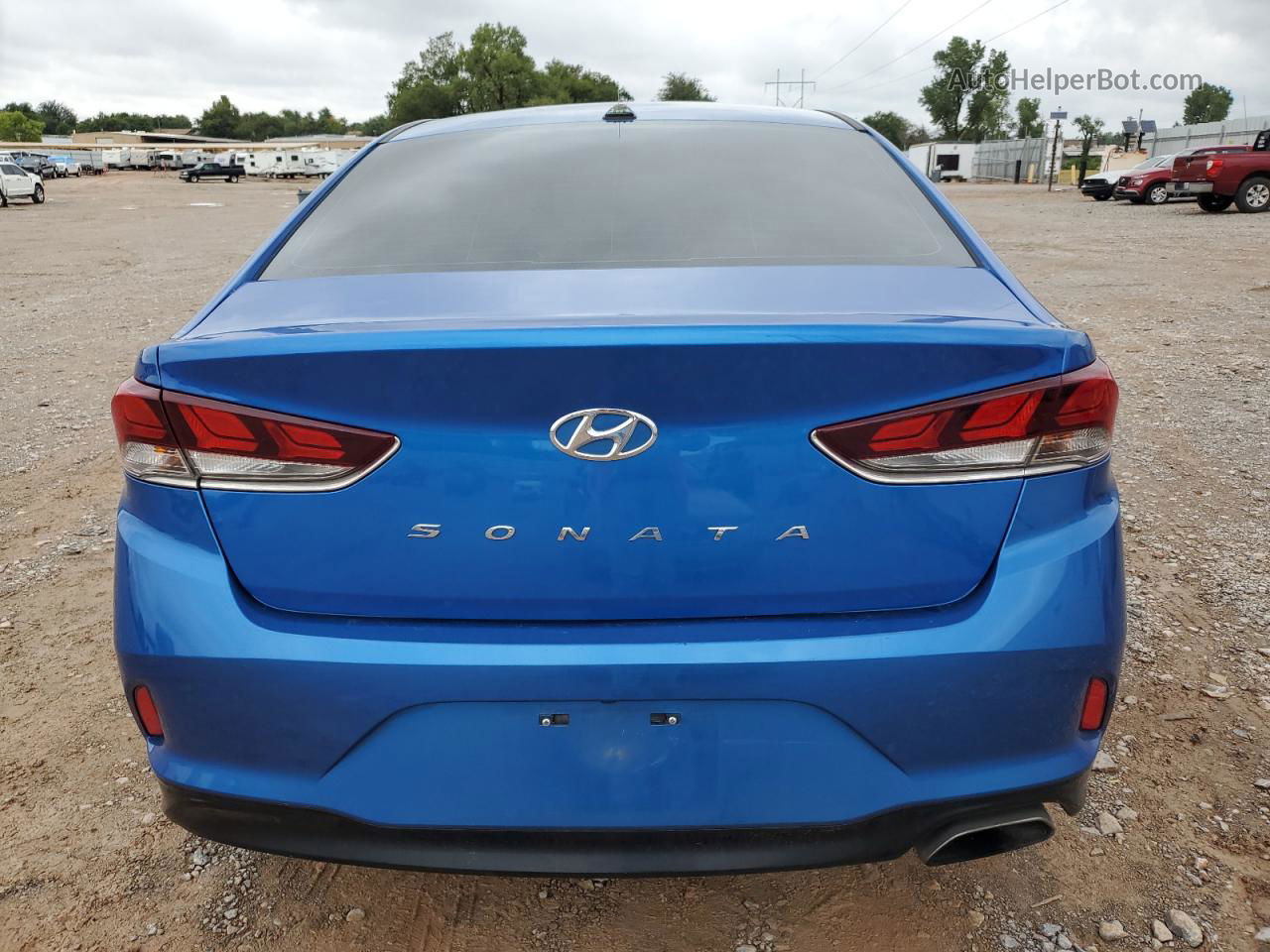 2018 Hyundai Sonata Sport Blue vin: 5NPE34AF8JH655275