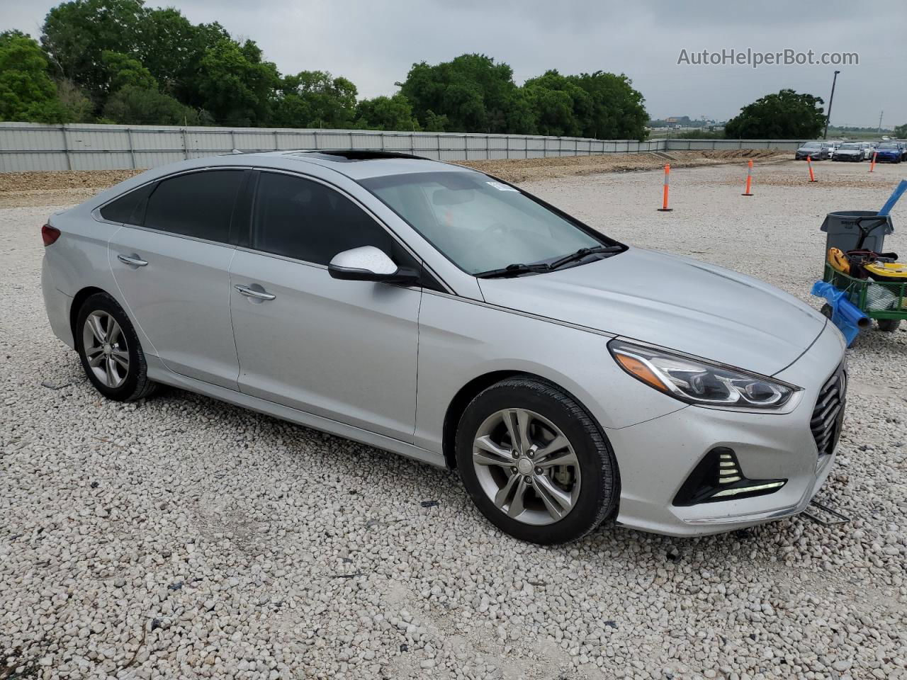 2018 Hyundai Sonata Sport Silver vin: 5NPE34AF8JH659620