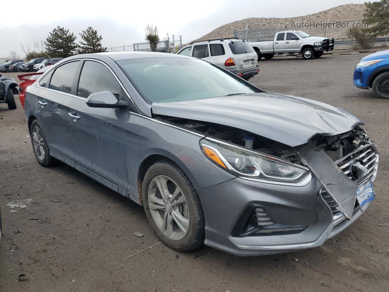 2018 Hyundai Sonata Sport Gray vin: 5NPE34AF8JH666034