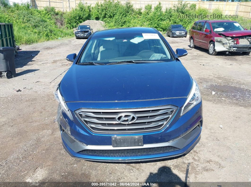 2015 Hyundai Sonata Sport Blue vin: 5NPE34AF9FH210177