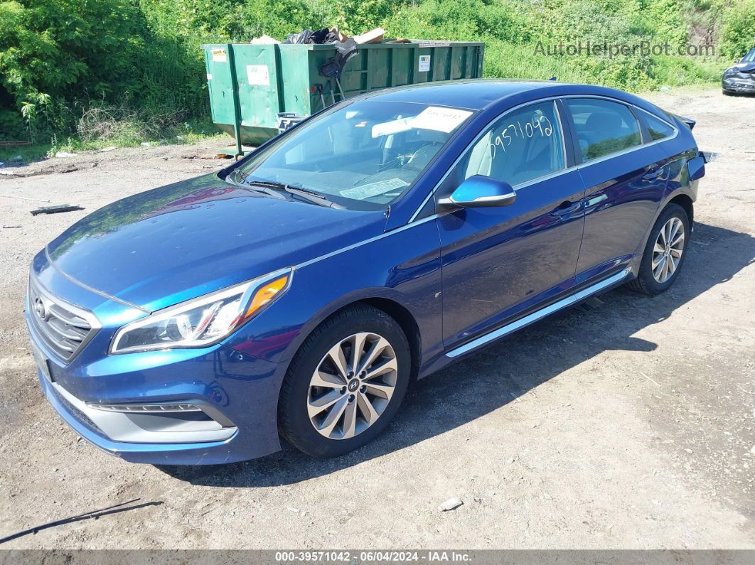 2015 Hyundai Sonata Sport Blue vin: 5NPE34AF9FH210177