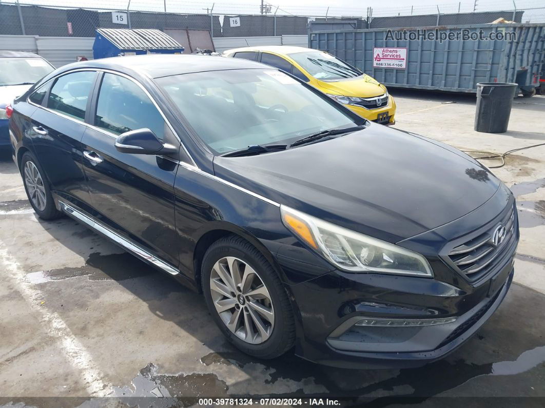 2015 Hyundai Sonata Sport Black vin: 5NPE34AF9FH227593