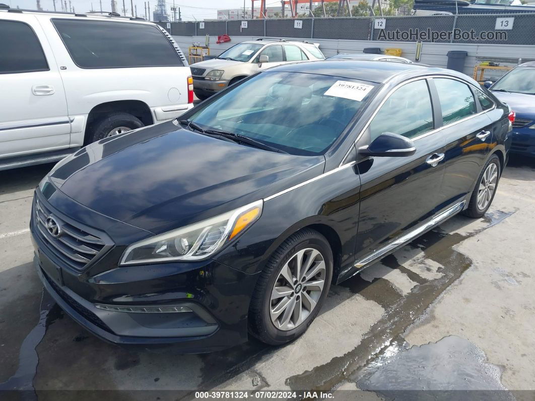 2015 Hyundai Sonata Sport Black vin: 5NPE34AF9FH227593